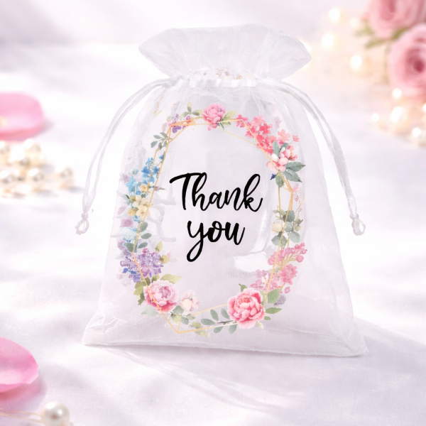 Πουγκάκι με λουλουδια - Thank you!